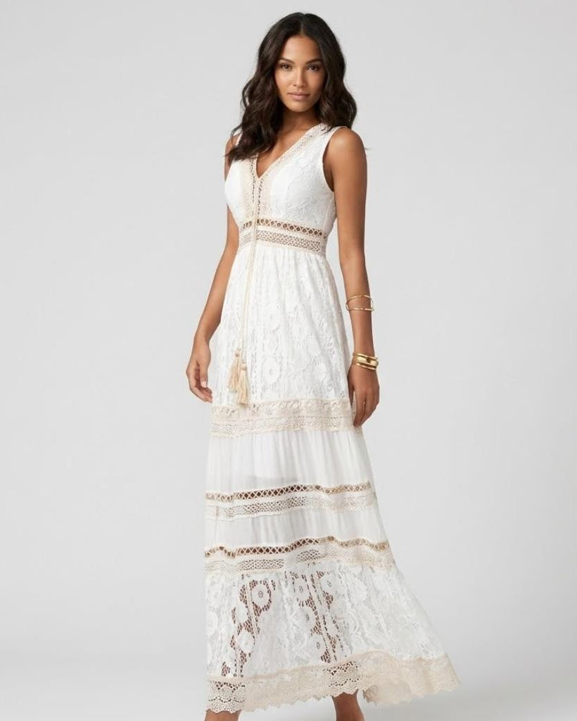 Milica | Boho maxi šaty s výstrihom do V