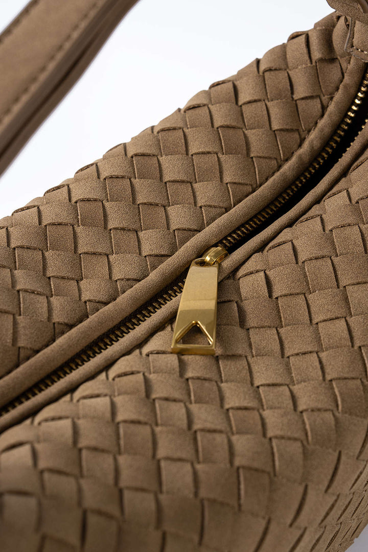 Látková crossbody kabelka so zipsom