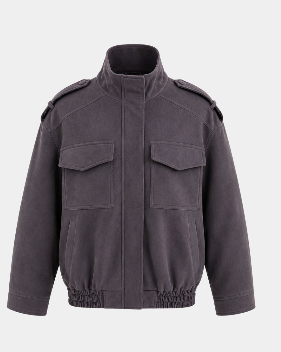 Moderná bomber bunda s vysokým golierom