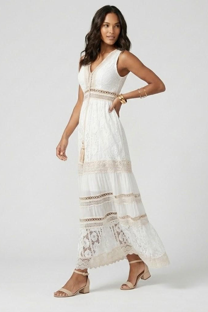 Milica | Boho maxi šaty s výstrihom do V