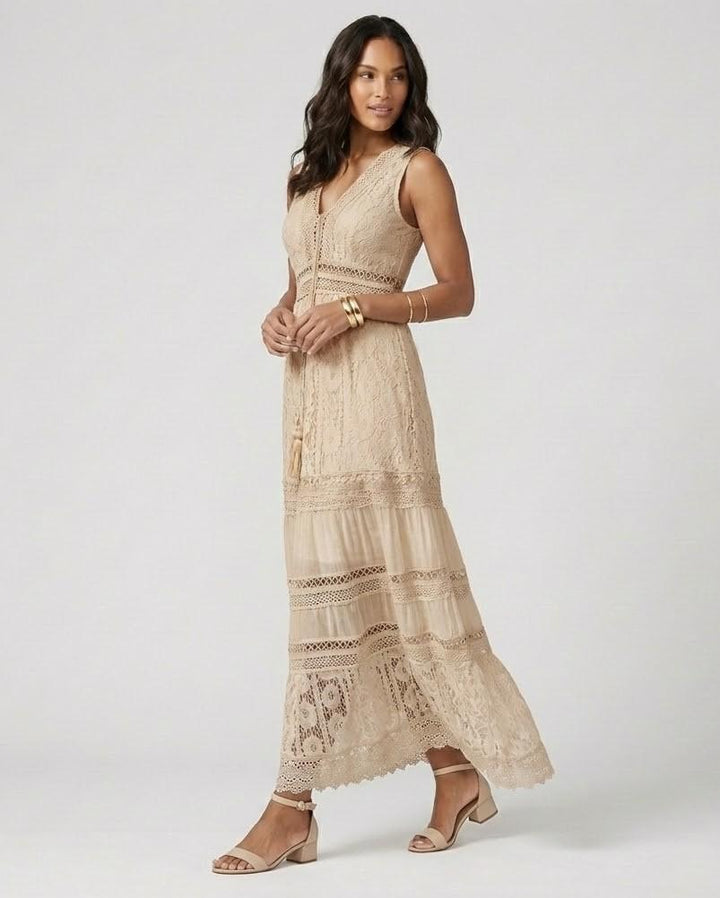 Milica | Boho maxi šaty s výstrihom do V
