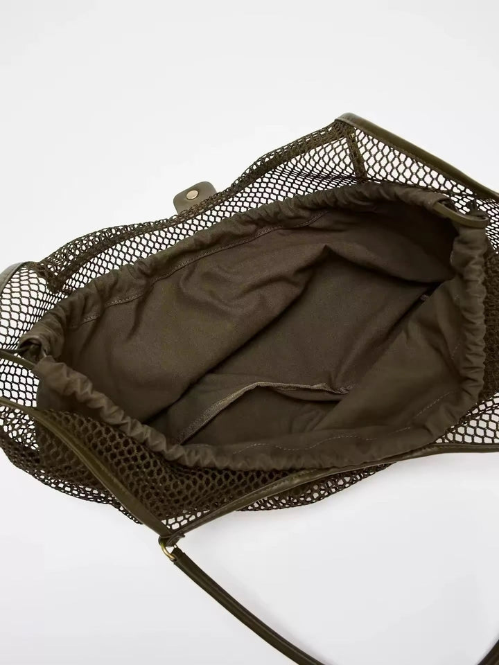 Sieťovaná shopper tote kabelka