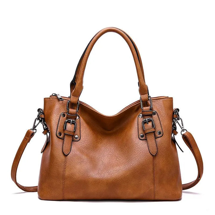 Elegantná kožená crossbody kabelka