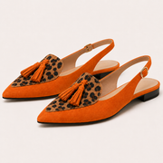 Oranžová s leopardím vzorom