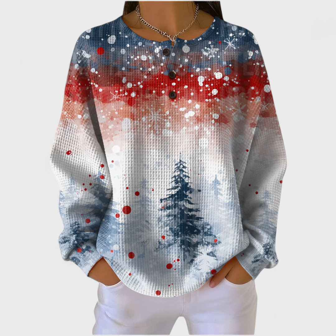 Sophie | Weihnachts-Pullover mit weichem Tannenbaum-Muster