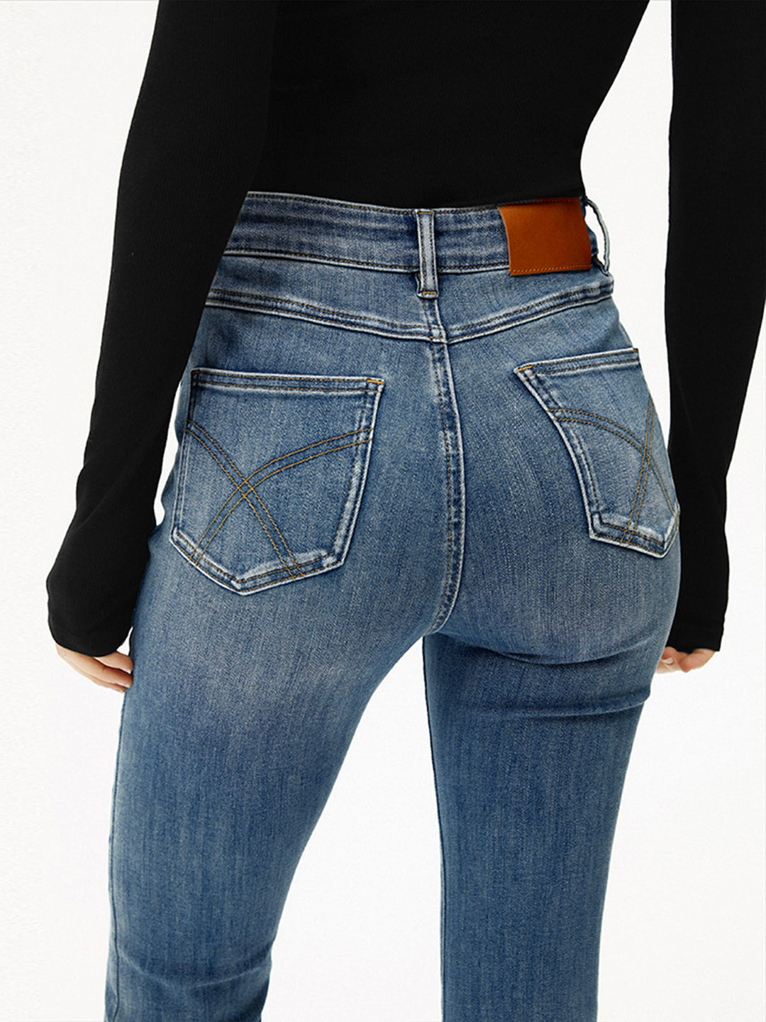 Bootcut džínsy s vysokým pásom