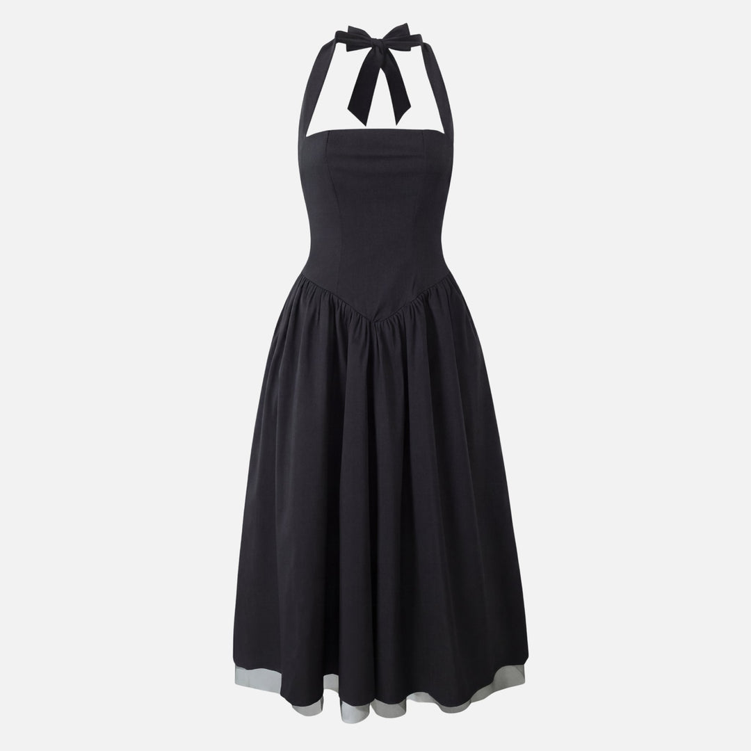 Brigita | Midi šaty fit & flare za krk