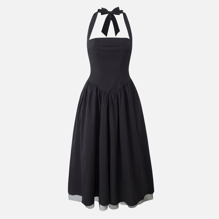 Brigita | Midi šaty fit & flare za krk