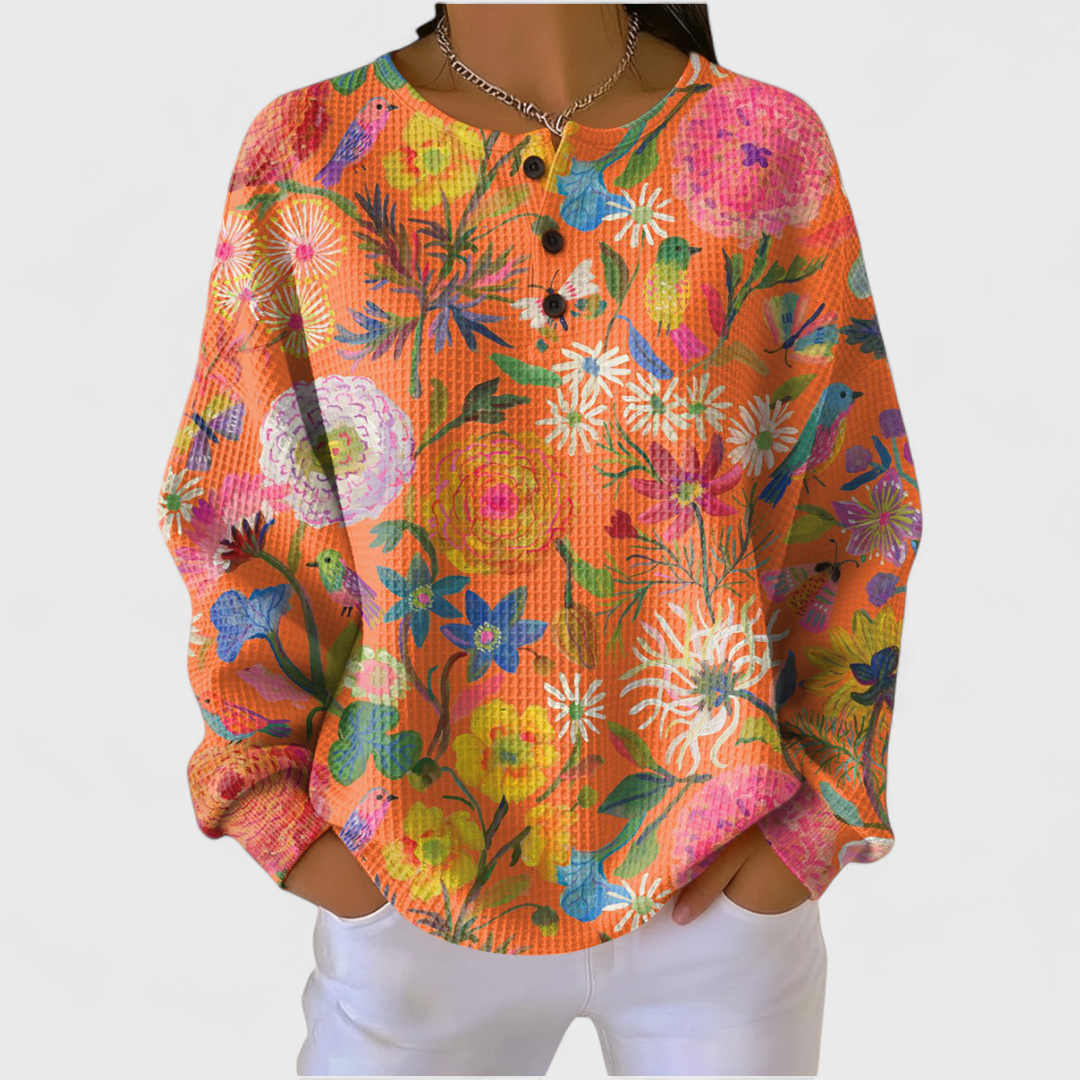 Mathilda | Pullover mit buntem Blumenmuster