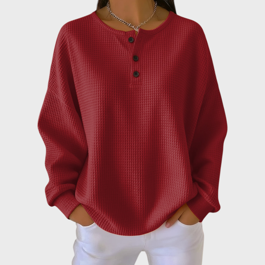 Kristin | Pullover aus weichem Waffelstrick