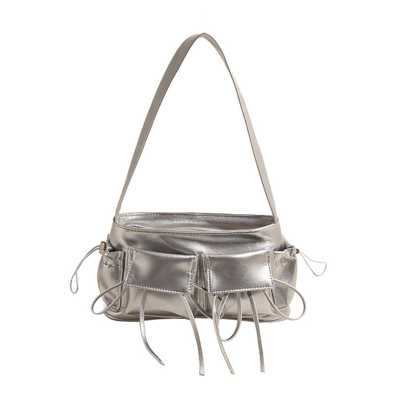 Lakovaná kožená crossbody kabelka