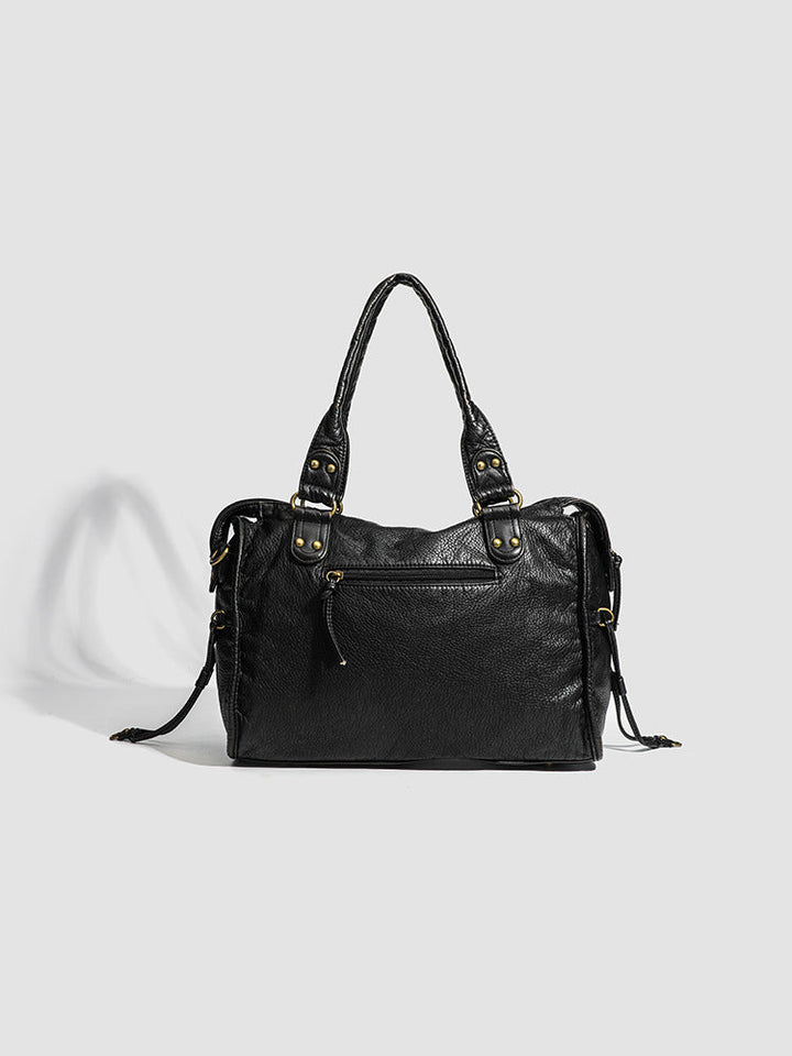 Pevná kožená crossbody kabelka