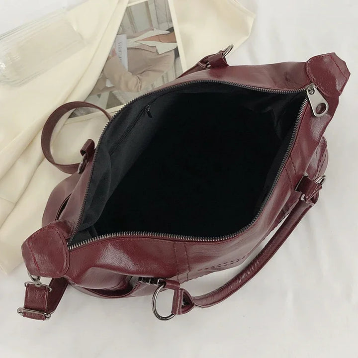 Vintage kožená tote kabelka