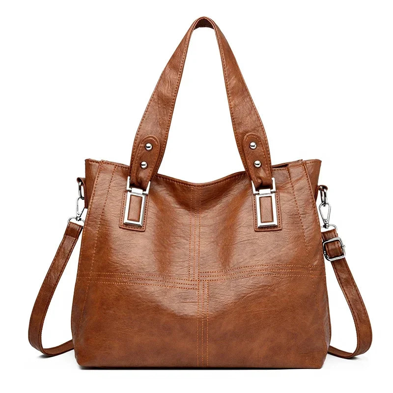 Kožená crossbody tote kabelka