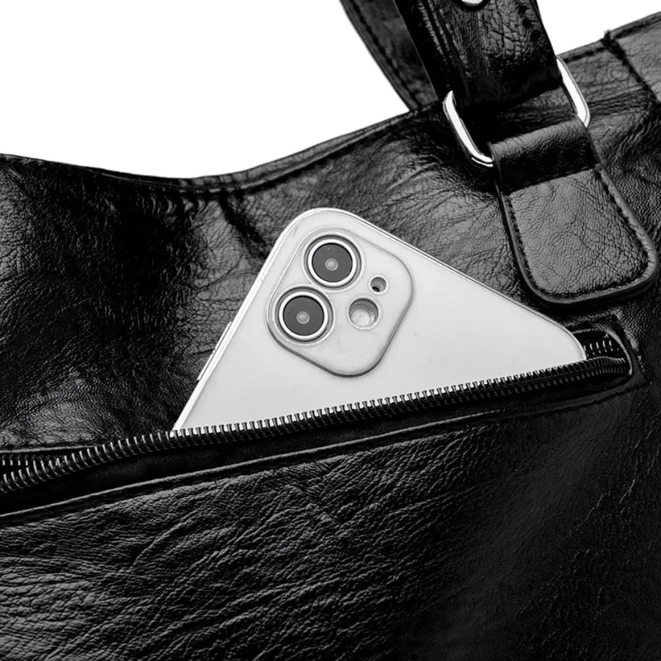 Kožená crossbody tote kabelka