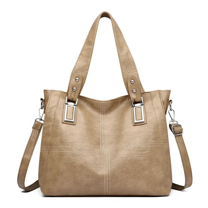 Kožená crossbody tote kabelka