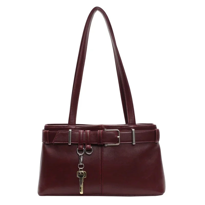 Elegantná kožená crossbody kabelka