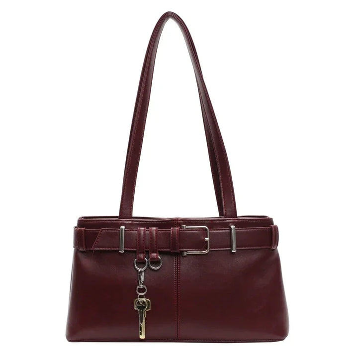 Elegantná kožená crossbody kabelka