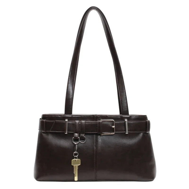 Elegantná kožená crossbody kabelka