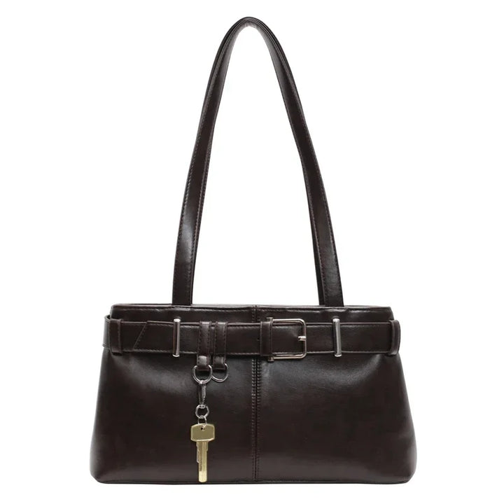 Elegantná kožená crossbody kabelka