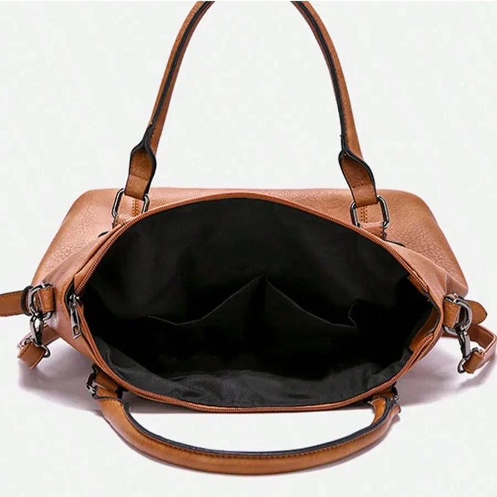 Elegantná kožená crossbody kabelka