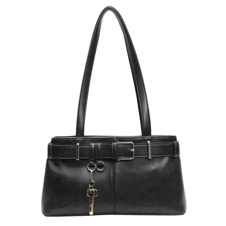 Elegantná kožená crossbody kabelka