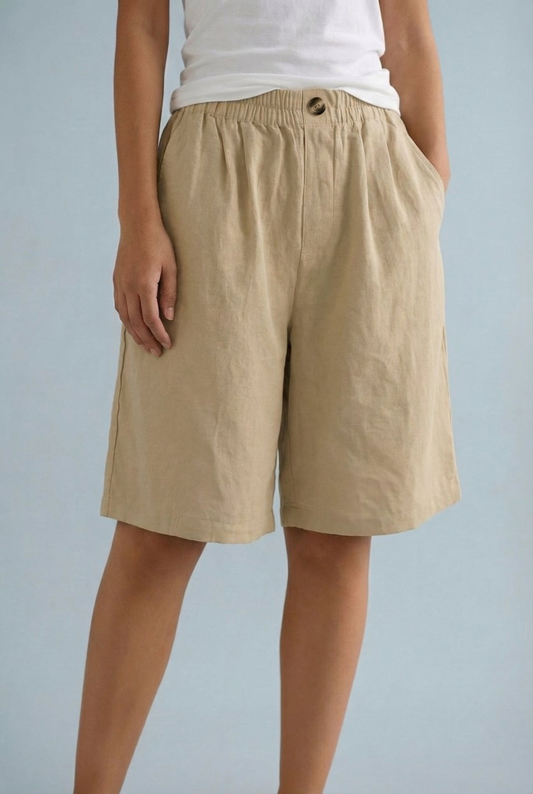 Isla | Tailored Wide Leg Summer Casual Fit Bermuda Shorts