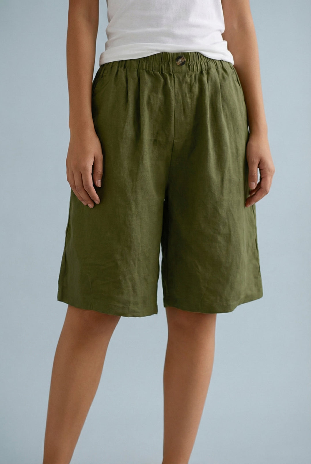 Isla | Tailored Wide Leg Summer Casual Fit Bermuda Shorts