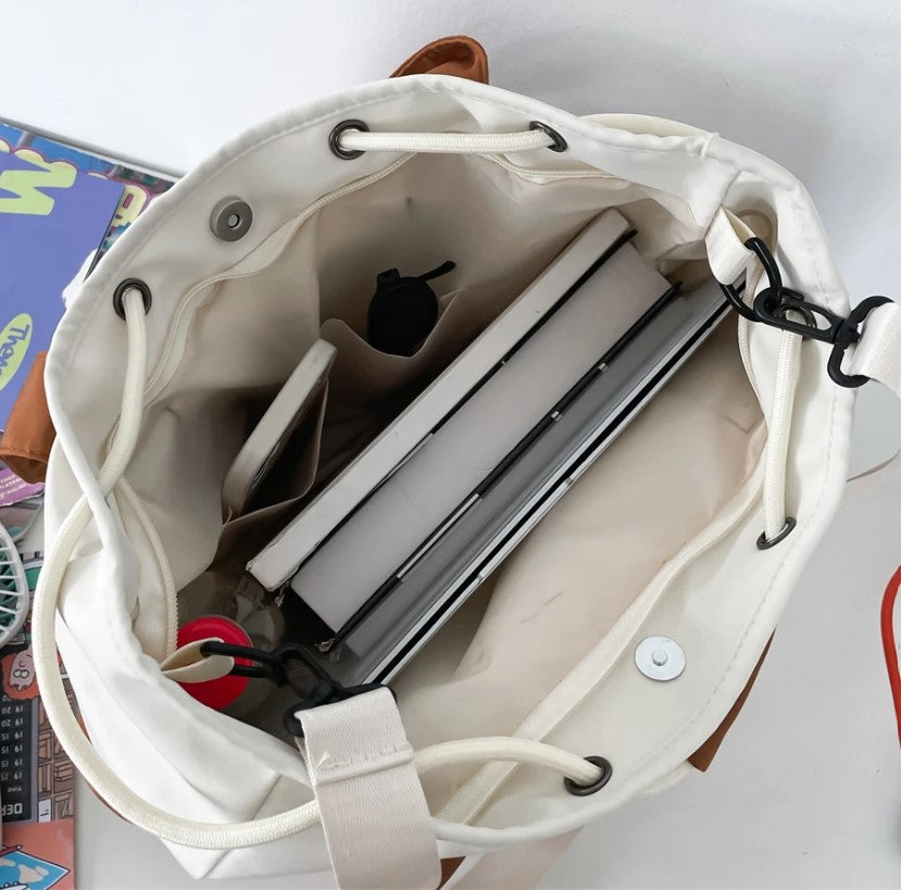 Látková crossbody tote kabelka