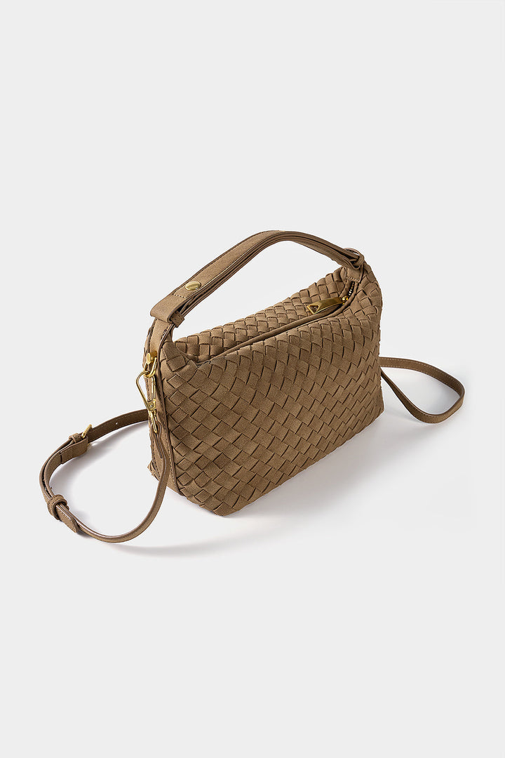 Látková crossbody kabelka so zipsom