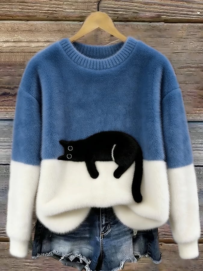 Dámsky sveter s motívom mačky 18