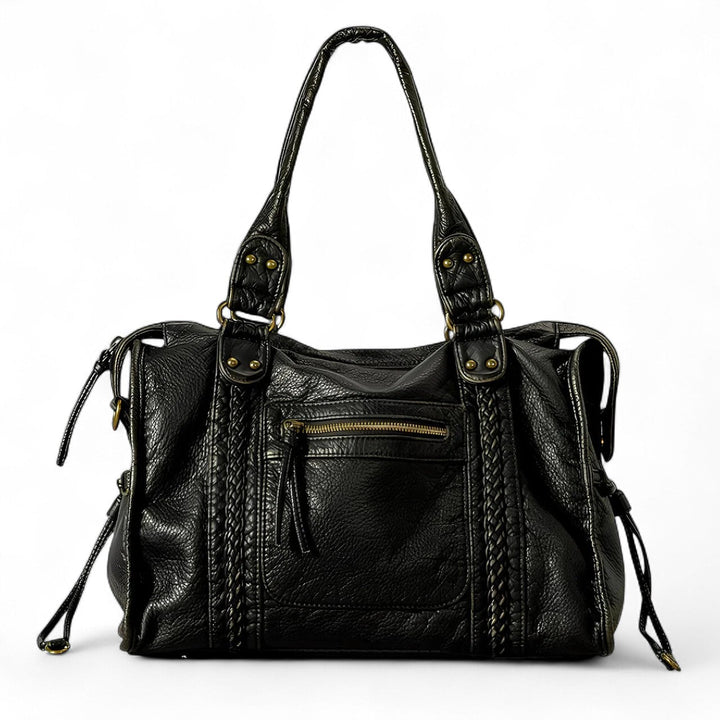 Pevná kožená crossbody kabelka
