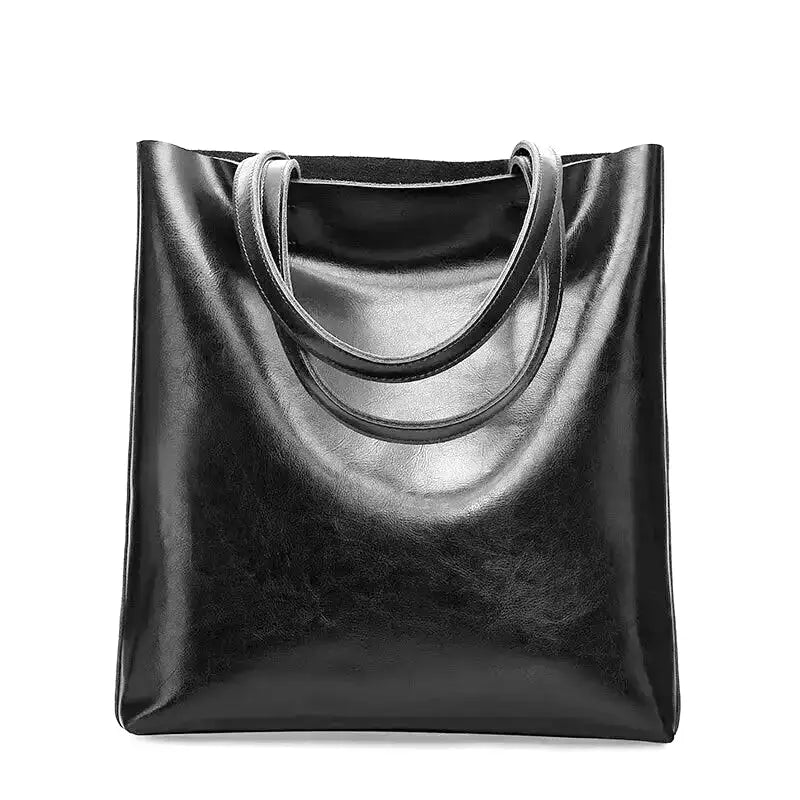 Retro kožená tote kabelka
