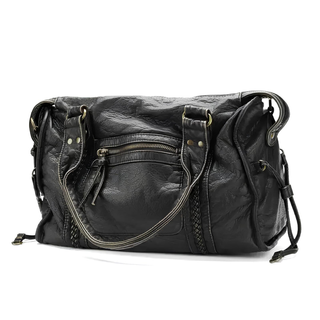 Pevná kožená crossbody kabelka