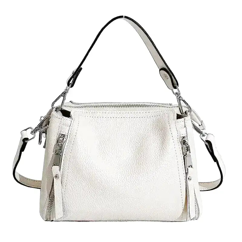 Crossbody kabelka zo zrnitej kože