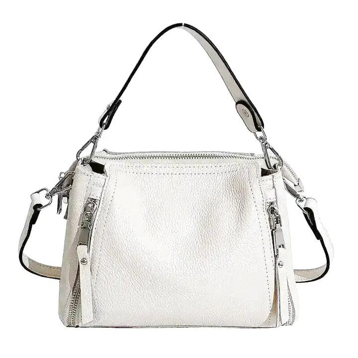 Crossbody kabelka zo zrnitej kože
