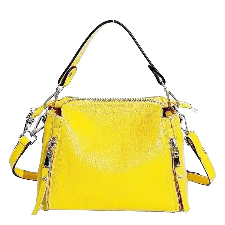 Crossbody kabelka zo zrnitej kože