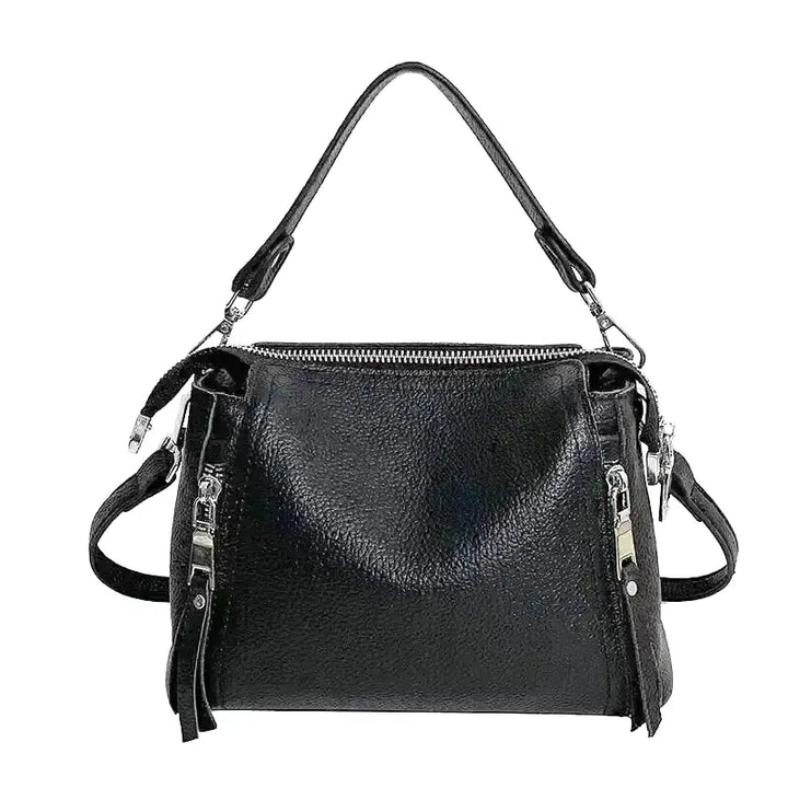 Crossbody kabelka zo zrnitej kože