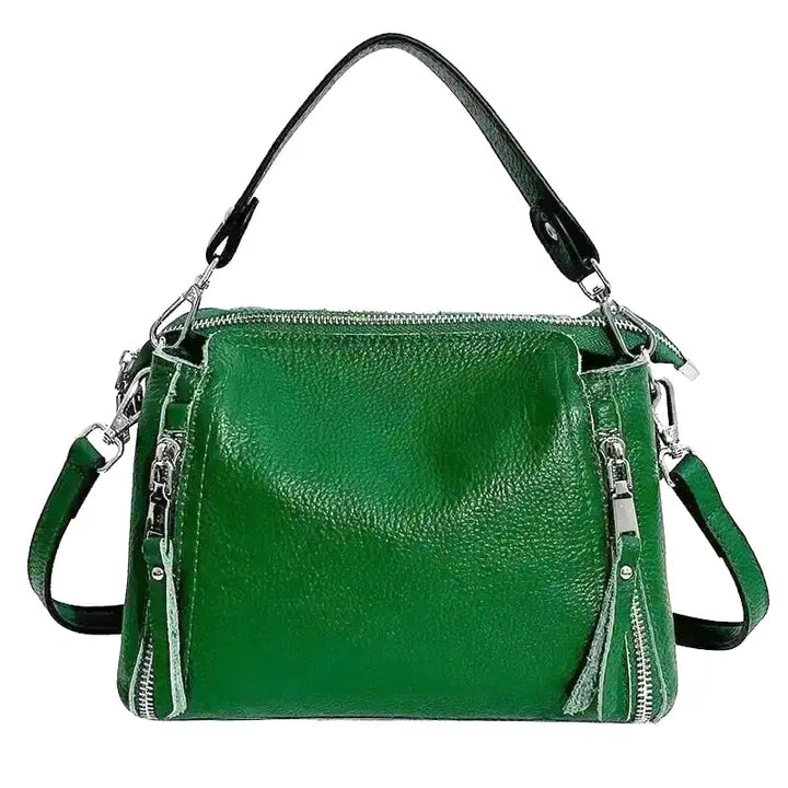Crossbody kabelka zo zrnitej kože