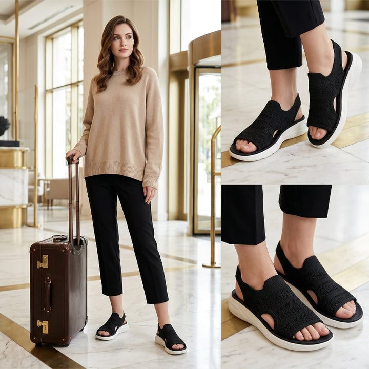 Anne™ | Sandalen met platform, van ademend materiaal voor dames