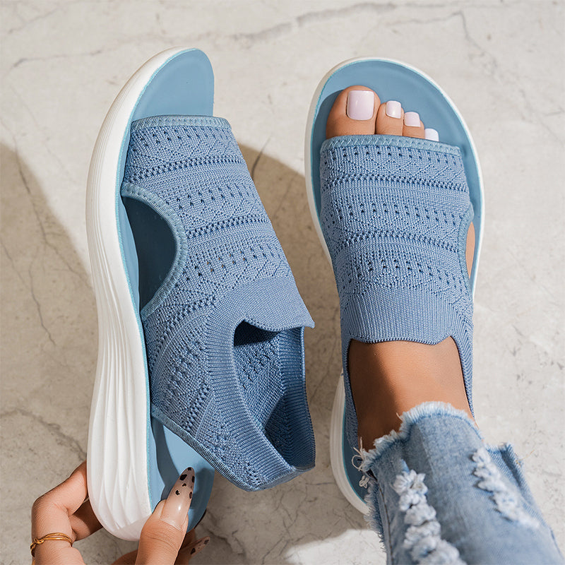 Anne™ | Sandalen met platform, van ademend materiaal voor dames